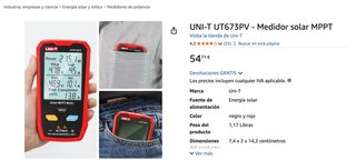 UNI-T UT673PV Solar Panel Tester / NUEVO