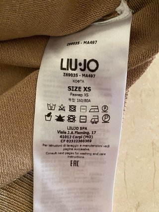 Jersey Liu Jo Camel con Puntilla Negra