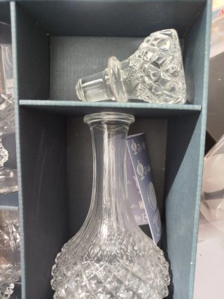 Juego de whisky de cristal tallado