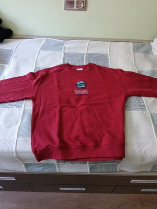 Sudadera Zara Roja Burger Talla 13-14