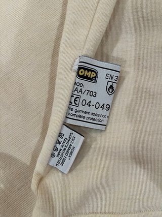 Pack Ropa Interior OMP Beige homologación FIA