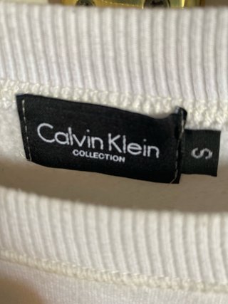 Sudadera Calvin Klein Jeans Blanca Talla S