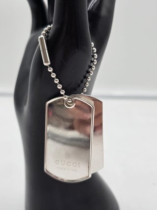 Ciondolo Gucci Doppia Medaglietta Argento