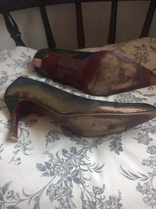 Zapatos Sara Navarro dorados talla 37