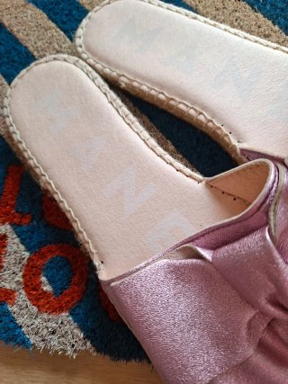 Manebi ciabattine donna rosa con fiocco