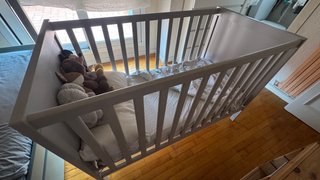 Cuna IKEA SUNDVIK gris 60x120 + COLCHÓN incluído!!