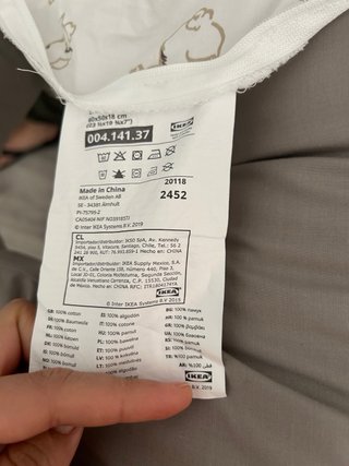 Cojín Lactancia + Funda Conejitos Ikea