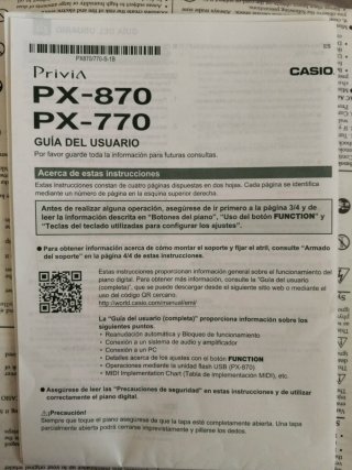 Piano Digital Casio PX-870