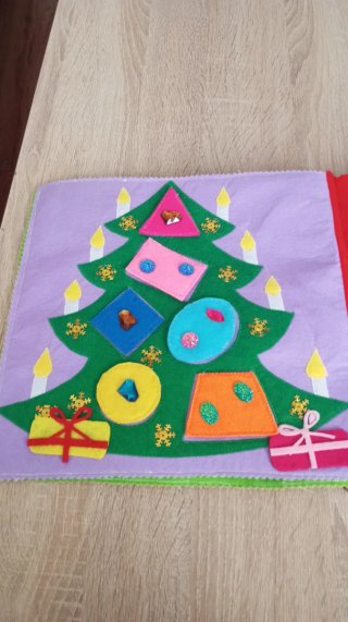 Educación infantil, libros de tela hechas a mano