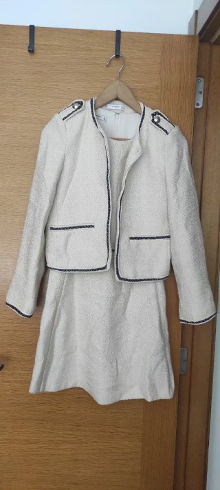 Conjunto Tweed Mango Chaqueta + Vestido XS