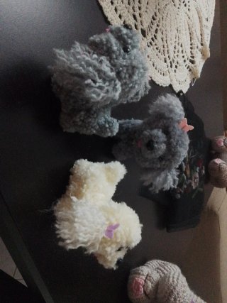Cagnolini barboncino peluche assortiti fatti mano