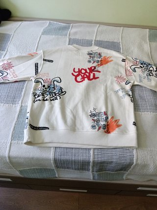 Sudadera Zara Estampada Talla 10