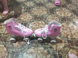 Patines rosas para niña