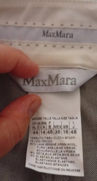 Completo donna Max Mara grigio lucido