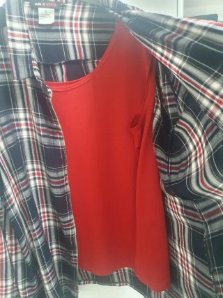 Camisa y top rojo