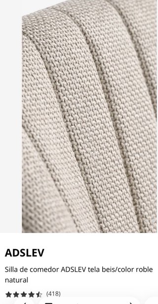 Juego 6 Sillas Comedor Roble y Beige