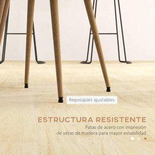 Pack 2 Sillas Comedor Cocina Tapizadas Madera