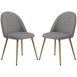 Pack 2 Sillas Comedor Cocina Tapizadas Madera