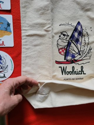 Lot borsa, borraccia, 3 adesivi Woolrich