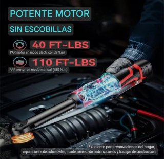 Llave Trinquete Inalámbrica (2 Baterías)