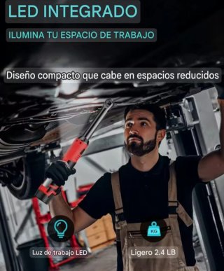 Llave Trinquete Inalámbrica (2 Baterías)