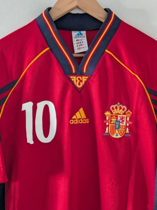 Camiseta Fútbol España Nº10 Raúl. Talla XL