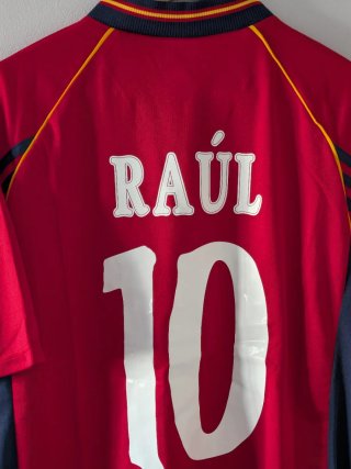Camiseta Fútbol España Nº10 Raúl. Talla XL