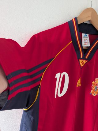 Camiseta Fútbol España Nº10 Raúl. Talla XL