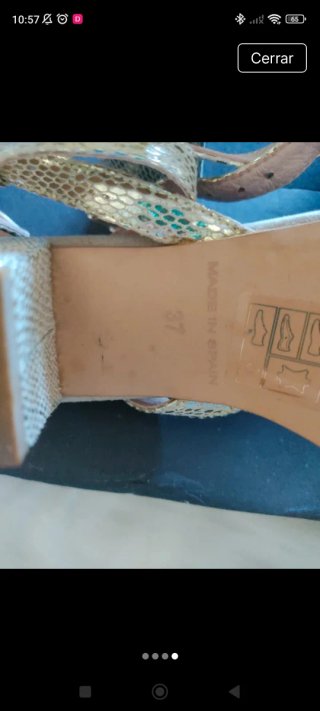 Sandalias Nicolás Doradas Mujer