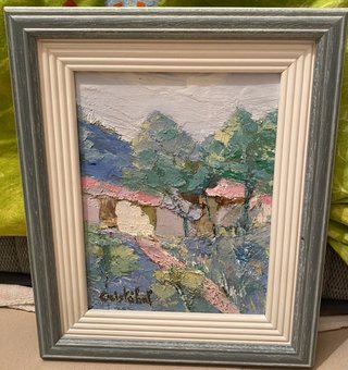 Cuadro paisaje pintado al óleo
