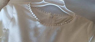 Vestido de comunión niña blanco y azul,talla 9años