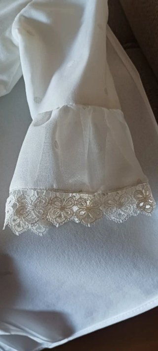 Vestido de comunión niña blanco y azul,talla 9años