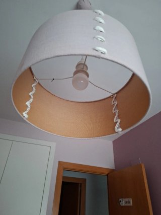 Lámpara colgante tela habitacion infantil