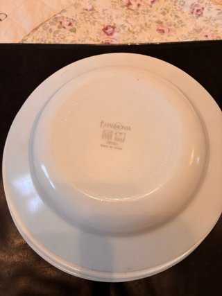 4 Platos Hondos Porcelana Flores