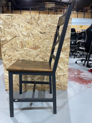 Silla de comedor madera y metal