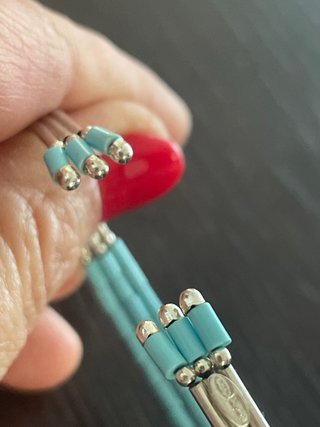 Bracciale rigido argento e turchese