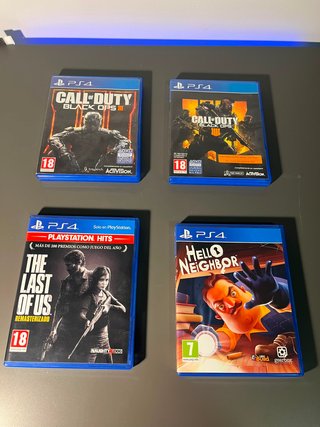 Lote 4 Juegos PS4: Call of Duty, Last of Us, Hello