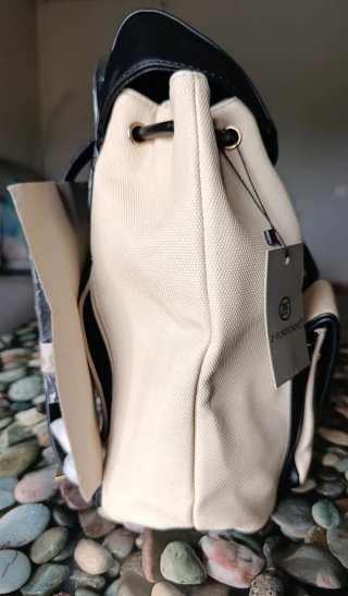 Mochila Z-FORTUNNE beige y negra