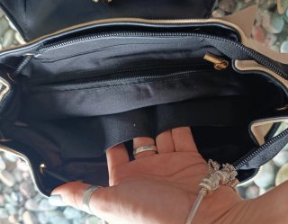 Mochila Z-FORTUNNE beige y negra