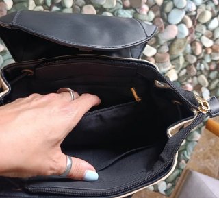 Mochila Z-FORTUNNE beige y negra
