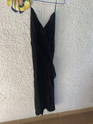 Vestido negro largo tirantes