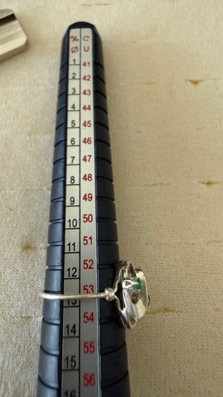 Conjunto de plata con esmeraldas