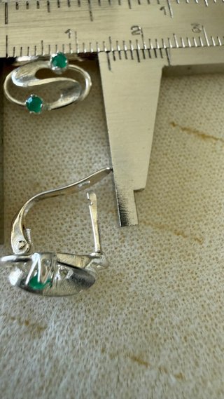 Conjunto de plata con esmeraldas