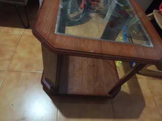 Mesa de centro madera y cristal