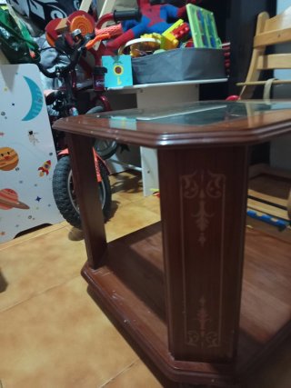 Mesa de centro madera y cristal