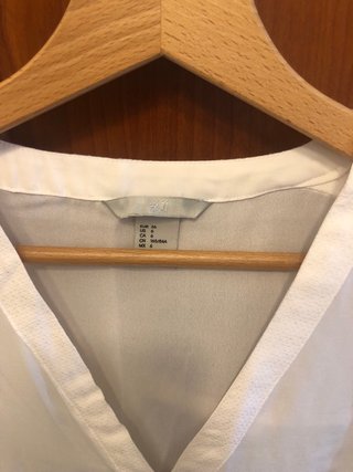 Blusa H&M bianca manica 3/4