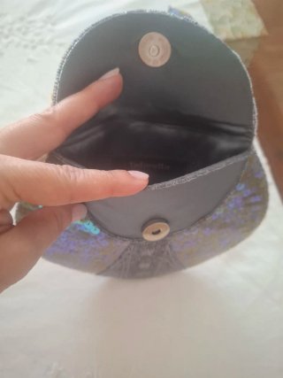 Bolso fiesta lentejuelas verde tornasolado