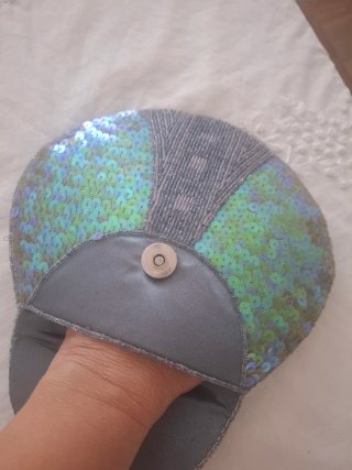 Bolso fiesta lentejuelas verde tornasolado