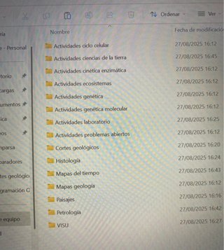 Materiales práctico oposición secundaria Biología