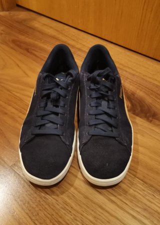 Zapatillas Puma Azul Marino y Dorado